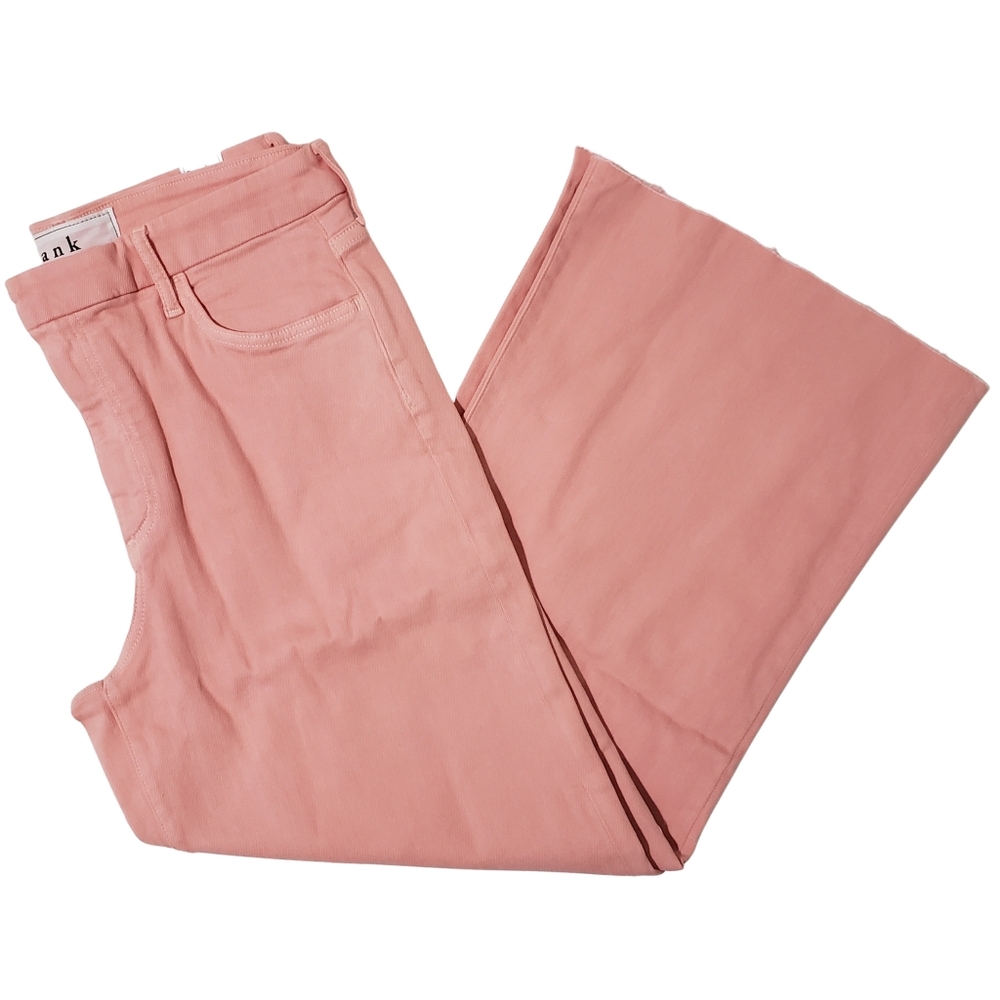 Frank & Eileen Galway Cropped Pants Taffy Frayed Hem Women Cotton Blend NWOT!
